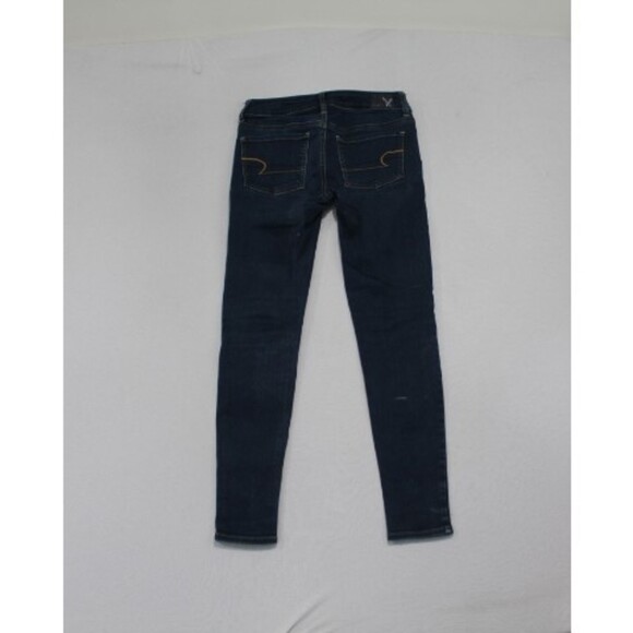 American Eagle Outfitter Women Blue Jeans Jegging Crop Size 4 - Picture 5 of 12